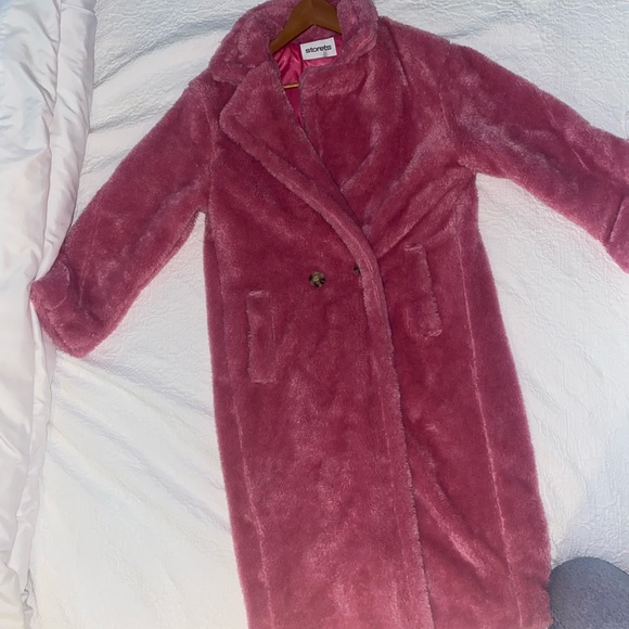 Storets Hot Pink Faux Fur Coat - Picture 4 of 5